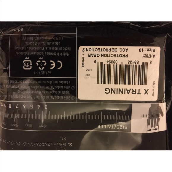 Adidas Football Gloves Adult Sz 10 X Training Soft Grip Neon Orange Striped - Picture 6 of 6